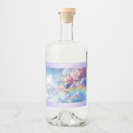 Trendig Holo Luftballong Food & Bev-etikett Spritflaskor Etikett