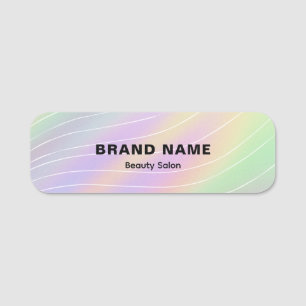 Trendig Hologram Esthetician Feminine Stil Namnbricka