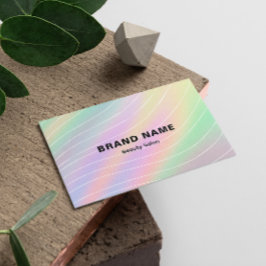 Trendig Hologram Esthetician Feminine Stil Visitkort