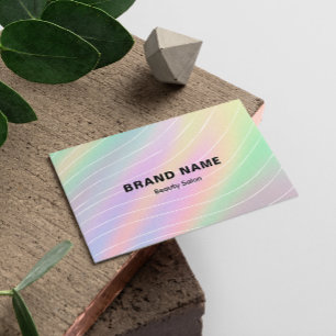 Trendig Hologram Esthetician Feminine Stil Visitkort