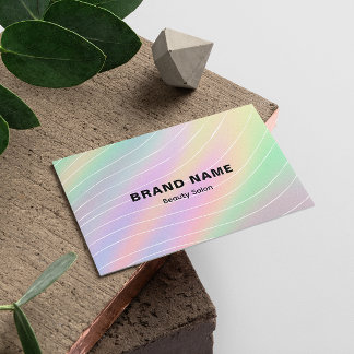 Trendig Hologram Esthetician Feminine Stil Visitkort