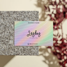 Trendig Hologram Lash Client After Care Instructio Visitkort