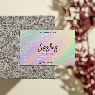 Trendig Hologram Lash Client After Care Instructio Visitkort