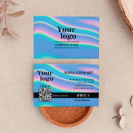 Trendig Hologram Scan to Connect Instagram Visitkort