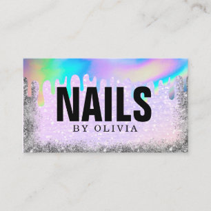 Trendig HoloGraph Glitter Visitkort