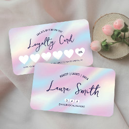 Trendig HoloGraph Hairstylist Nagel Beauty Salon Lojalitetskort