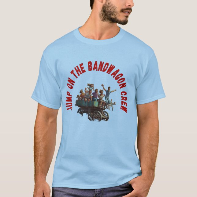 Trendig ”Hoppa På Tåget” Grafisk T-Shirt (Framsida)