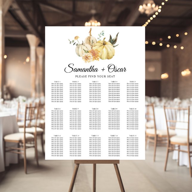 Trendig - höstfärgspumpkin & Flowers Poster (Skapare uppladdad)