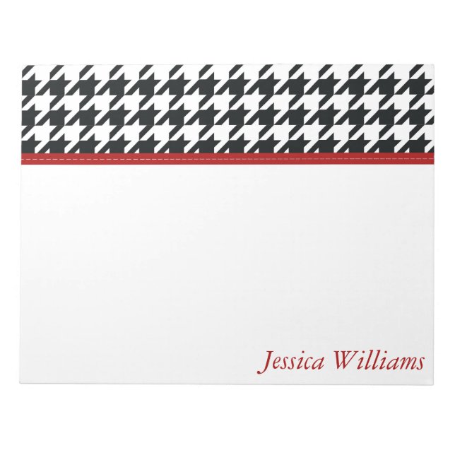 Trendig Houndstooth Anteckningsblock (Framsida)