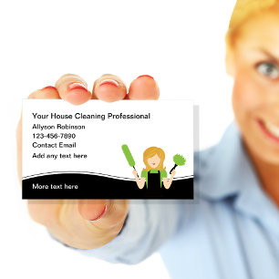 Trendig House Städning Maid Service Visitkort