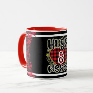 Trendig Hugs och Kisses Valentines day Mugg