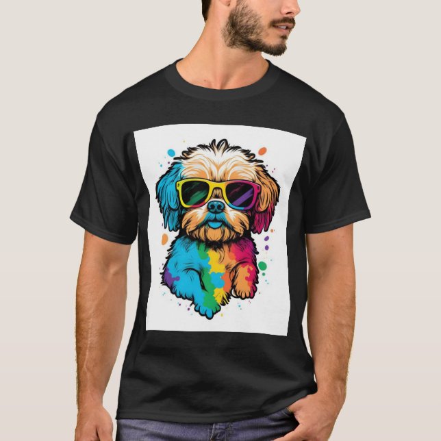 Trendig Hund älskare T-Shirt - Perfekt för Pet Des (Framsida)