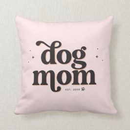 Trendig Hundmamma-typografi med anpassad bild och  Kudde