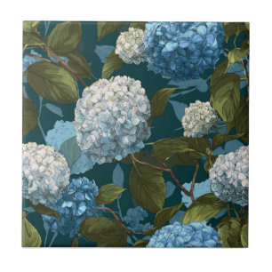 Trendig Hydrangeasbrickor för golvbeläggning i hem Kakelplatta