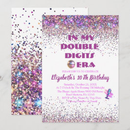 Trendig i min Dubbla siffror Era-födelsedagen Inbjudningar