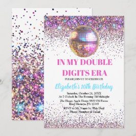 Trendig i min Dubbla siffror Era-födelsedagen Inbjudningar