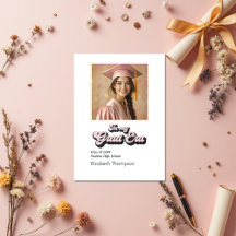 Trendig i mitt Grad Era Studenten-foto