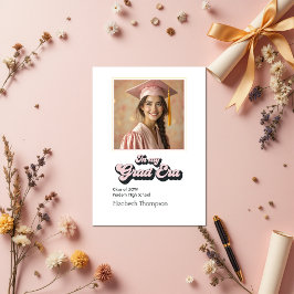 Trendig i mitt Grad Era Studenten-foto Meddelande