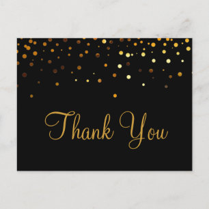 Trendig Inexpensiv Guld Glitter Black Tack Vykort