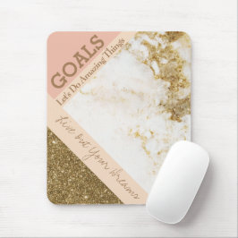Trendig inspiration Goals Spark Guld Rosa Faux Mar Musmatta