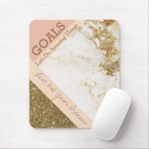 Trendig inspiration Goals Spark Guld Rosa Faux Mar Musmatta
