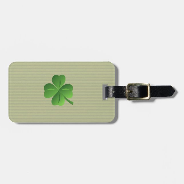 Trendig irländsk lycklig Shamrock Bagagebricka (Horisontell Framsida)