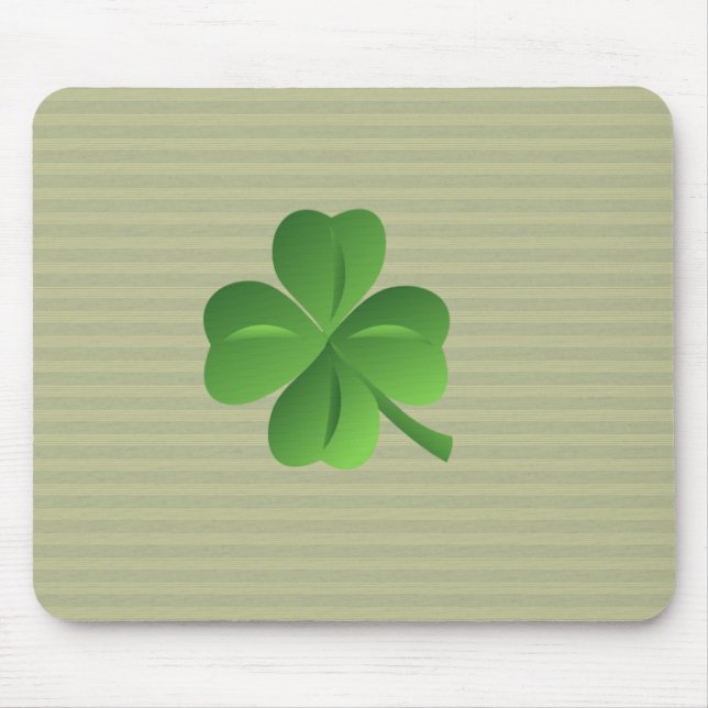 Trendig irländsk lycklig Shamrock Musmatta (Framsidan)