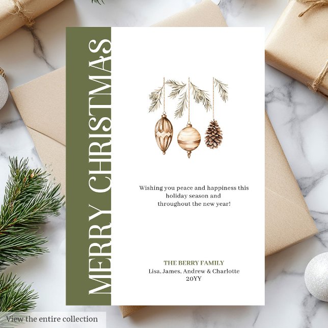 Trendig jordnära julhälsningskort julkort (Trendy earthy colors Christmas greeting card

)