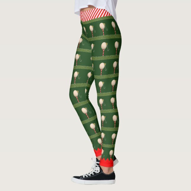 Trendig Jul Golf Leggings (Vänster)