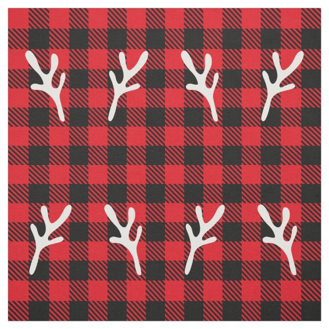 Trendig jul mönster Buffalo plaid rener Tyg (Provkarta)