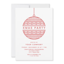 Trendig Julafton Party i rött med julen Boll