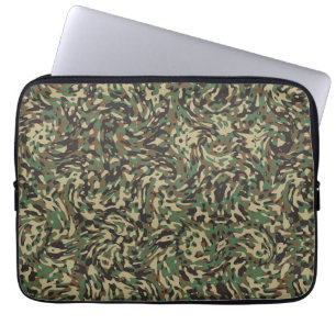 Trendig Kamouflage Grön Laptop Fodral