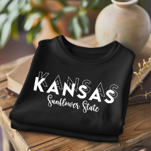 Trendig Kansas Solrosstat T-Shirt