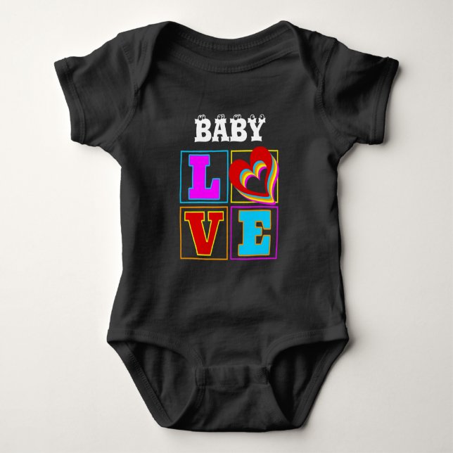 trendig kärlek färglöst baby-lovvärt anpassade t shirt (Framsida)