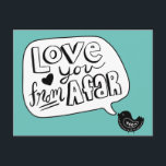 Trendig Kärlek från avsides skandinaviska fåglar Vykort<br><div class="desc">En liten fågel sa..</div>