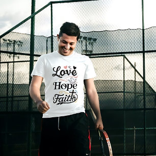 Trendig Kärlek Hope Faith T-shirt