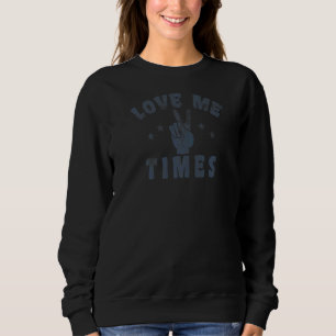 Trendig Kärlek Me 2 gånger Vintage Citat T Shirt