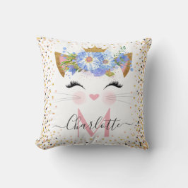 Trendig kattunge princess monogram dekorativ kudde