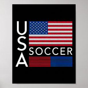 Trendig klänning Usa Amerikansk flagga fotbollslag Poster