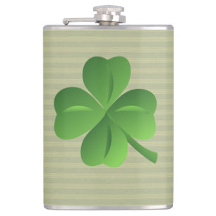 Trendig Klassisk Irländsk Lycklig Shamrock Fickplunta