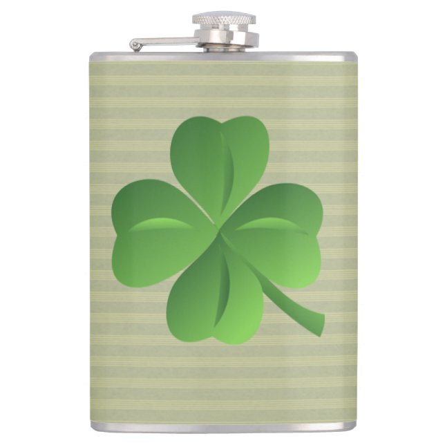 Trendig Klassisk Irländsk Lycklig Shamrock Fickplunta (Framsidan)