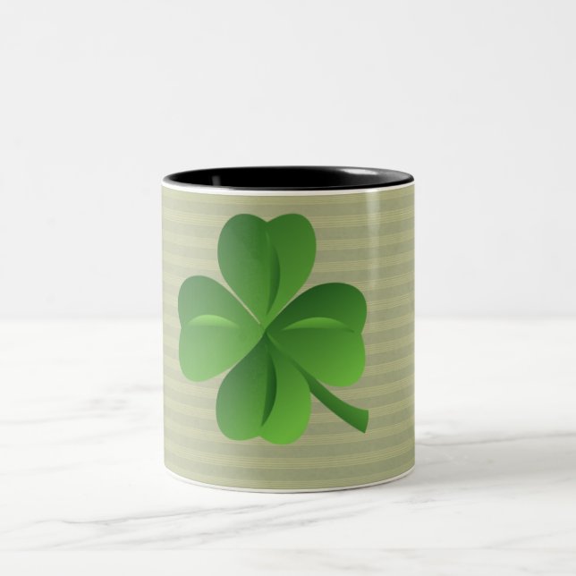 Trendig Klassisk Irländsk Lycklig Shamrock Två-Tonad Mugg (Center)