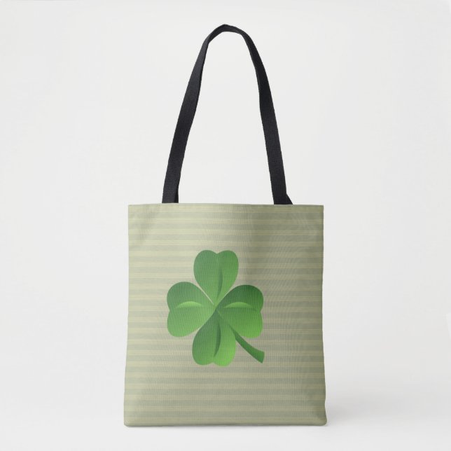 Trendig Klassisk Irländsk Lycklig Shamrock Tygkasse (Framsida)