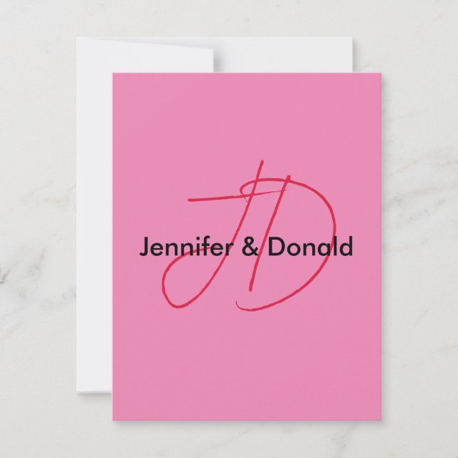 Trendig klassisk manusmonogram namn OSA kort (Framsida)