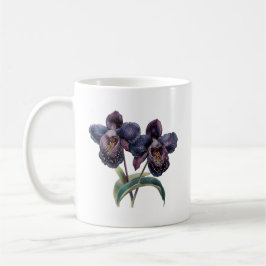 Trendig klassisk mauve och svart orkidékaffe mugg