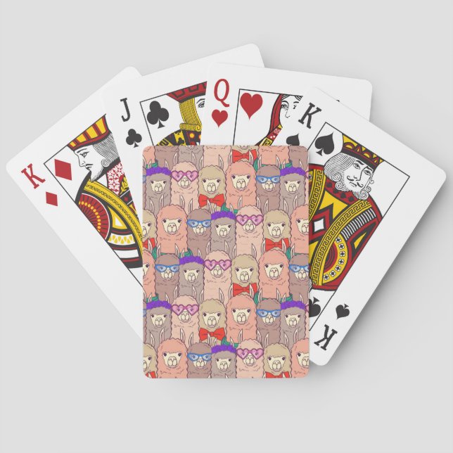 Trendig klätt Llamamönster Casinokort (Baksidan)