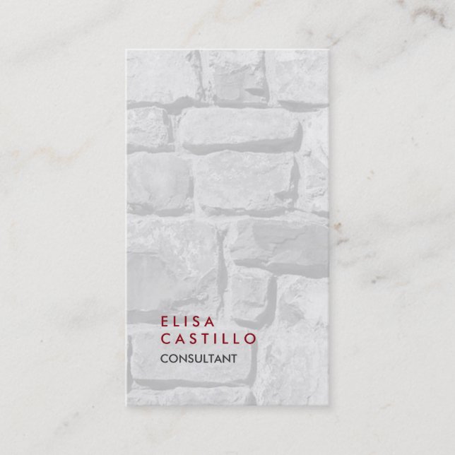 Trendig konsult för enkelt svartvita stenar visitkort (Framsida)