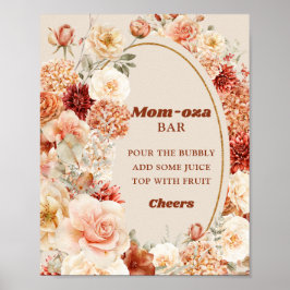 Trendig koppar och burgundy boho Mamma-osa pub Poster