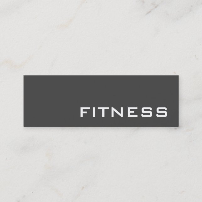 Trendig Kreativ Grått Fitness Sport Affärskort Mini Visitkort (Framsida)