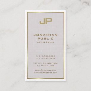 Trendig Kreativ Guld Monogrammed minimalistisk lyx Visitkort
